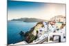 Beautiful White Architecture on Santorini Island, Greece-Olga Gavrilova-Mounted Photographic Print