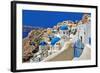 Beautiful White-Blue Santorini-Maugli-l-Framed Premium Photographic Print