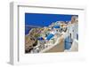 Beautiful White-Blue Santorini-Maugli-l-Framed Photographic Print