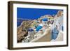 Beautiful White-Blue Santorini-Maugli-l-Framed Photographic Print