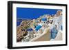 Beautiful White-Blue Santorini-Maugli-l-Framed Photographic Print