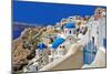 Beautiful White-Blue Santorini-Maugli-l-Mounted Photographic Print