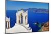 Beautiful White-Blue Santorini-Maugli-l-Mounted Photographic Print