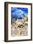 Beautiful White-Blue Santorini-Maugli-l-Framed Photographic Print