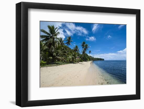 Beautiful White Sand Beach and Palm Trees on the Island of Yap, Micronesia-Michael Runkel-Framed Photographic Print