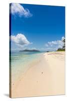 Beautiful white sand beach on Monuriki (Cast Away Island), Mamanuca Islands, Fiji, South Pacific-Michael Runkel-Stretched Canvas