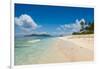 Beautiful white sand beach on Monuriki (Cast Away Island), Mamanuca Islands, Fiji, South Pacific-Michael Runkel-Framed Photographic Print