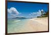 Beautiful white sand beach on Monuriki (Cast Away Island), Mamanuca Islands, Fiji, South Pacific-Michael Runkel-Framed Photographic Print