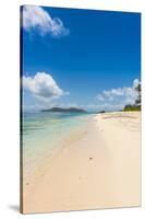 Beautiful white sand beach on Monuriki (Cast Away Island), Mamanuca Islands, Fiji, South Pacific-Michael Runkel-Stretched Canvas