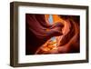 Beautiful Wide Angle View of Amazing Sandstone Formations in Famous Antelope Canyon-lbryan-Framed Photographic Print