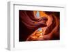 Beautiful Wide Angle View of Amazing Sandstone Formations in Famous Antelope Canyon-lbryan-Framed Photographic Print