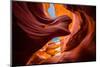 Beautiful Wide Angle View of Amazing Sandstone Formations in Famous Antelope Canyon-lbryan-Mounted Photographic Print