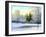 Beautiful Winter Landscape, Canvas, Oil-nodff-Framed Photographic Print