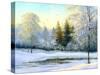 Beautiful Winter Landscape, Canvas, Oil-nodff-Stretched Canvas