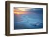 Beautiful Winter Landscape with Lake, Crack and Sunset Sky. Composition of Nature.-ESOlex-Framed Photographic Print