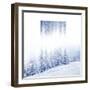 Beautiful Winter Landscape with Snow Covered Trees - Geometric Reflections Effect-Volodymyr Burdiak-Framed Photographic Print