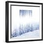 Beautiful Winter Landscape with Snow Covered Trees - Geometric Reflections Effect-Volodymyr Burdiak-Framed Photographic Print