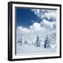 Beautiful Winter Landscape with Snow Covered Trees-Leonid Tit-Framed Premium Photographic Print