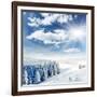 Beautiful Winter Landscape with Snow Covered Trees-Leonid Tit-Framed Photographic Print