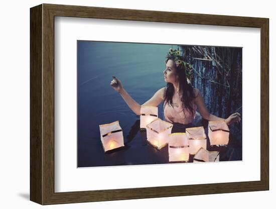 Beautiful Woman as a Water Nymph-conrado-Framed Photographic Print