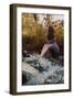 Beautiful Woman in Fairy Forest near a Stream-Miramiska-Framed Photographic Print