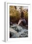 Beautiful Woman in Fairy Forest near a Stream-Miramiska-Framed Photographic Print
