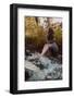 Beautiful Woman in Fairy Forest near a Stream-Miramiska-Framed Photographic Print