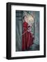 Beautiful Woman in Medieval Dress with Candelabrum-darkbird-Framed Photographic Print