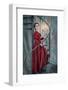 Beautiful Woman in Medieval Dress with Candelabrum-darkbird-Framed Photographic Print