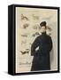 Beautiful Woman is Wrapped up Warmly in a Russian Astrakhan Coat and Hat-null-Framed Stretched Canvas