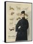 Beautiful Woman is Wrapped up Warmly in a Russian Astrakhan Coat and Hat-null-Framed Stretched Canvas