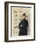 Beautiful Woman is Wrapped up Warmly in a Russian Astrakhan Coat and Hat-null-Framed Art Print