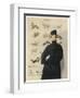 Beautiful Woman is Wrapped up Warmly in a Russian Astrakhan Coat and Hat-null-Framed Art Print