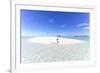 Beautiful Woman on Tropical Beach Honeymoon Island, Aitutaki, Cook Islands (Mr)-Matteo Colombo-Framed Photographic Print