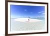 Beautiful Woman on Tropical Beach Honeymoon Island, Aitutaki, Cook Islands (Mr)-Matteo Colombo-Framed Photographic Print