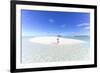 Beautiful Woman on Tropical Beach Honeymoon Island, Aitutaki, Cook Islands (Mr)-Matteo Colombo-Framed Photographic Print