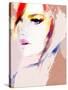 Beautiful Woman Portrait. Abstract Fashion Watercolor Illustration-Anna Ismagilova-Stretched Canvas