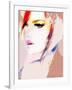 Beautiful Woman Portrait. Abstract Fashion Watercolor Illustration-Anna Ismagilova-Framed Art Print