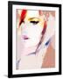 Beautiful Woman Portrait. Abstract Fashion Watercolor Illustration-Anna Ismagilova-Framed Art Print