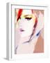 Beautiful Woman Portrait. Abstract Fashion Watercolor Illustration-Anna Ismagilova-Framed Art Print