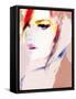 Beautiful Woman Portrait. Abstract Fashion Watercolor Illustration-Anna Ismagilova-Framed Stretched Canvas