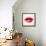 Beautiful Woman's Lips Formed By Abstract Blots-artant-Framed Stretched Canvas displayed on a wall