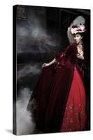 Beautiful Woman Wearing Red Dress over A Train-Studio10Artur-Stretched Canvas