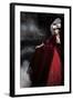 Beautiful Woman Wearing Red Dress over A Train-Studio10Artur-Framed Photographic Print