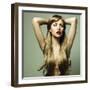 Beautiful Woman with Green Eyes-George Mayer-Framed Photographic Print