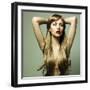 Beautiful Woman with Green Eyes-George Mayer-Framed Photographic Print