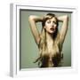 Beautiful Woman with Green Eyes-George Mayer-Framed Photographic Print