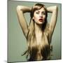 Beautiful Woman with Green Eyes-George Mayer-Mounted Photographic Print