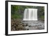 Beautiful Woodland Stream and Waterfall in Summer-Veneratio-Framed Photographic Print