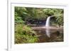 Beautiful Woodland Stream and Waterfall in Summer-Veneratio-Framed Photographic Print